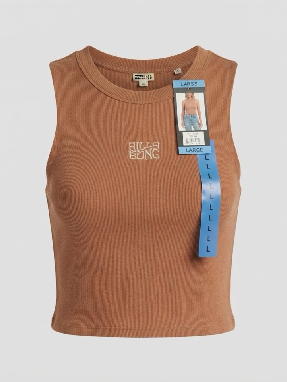 Billabong Ribbed Tank Top Women’s Large Dusty Pink Crop NWT